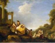 Poelenburgh Cornelis van Landscape with Diana and Callisto  - Hermitage